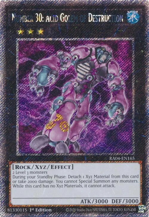Number 30: Acid Golem of Destruction — Quarter Century Stampede — Yu-Gi-Oh!