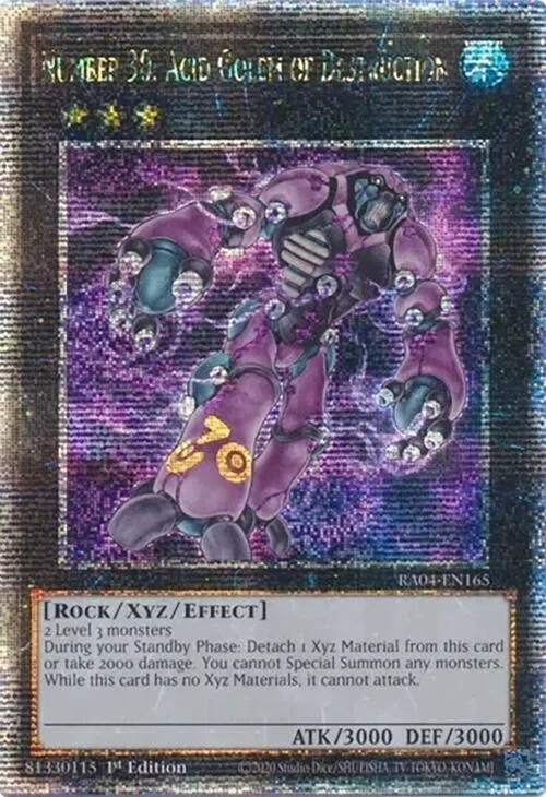 Number 30: Acid Golem of Destruction from Quarter Century Stampede - Yu-Gi-Oh!