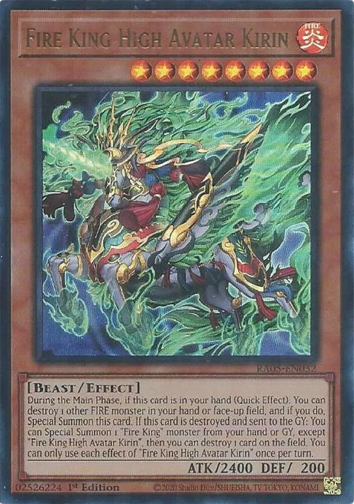 Avatar Grand Roi du Feu Kirin — Rarity Collection 5 — Yu-Gi-Oh!