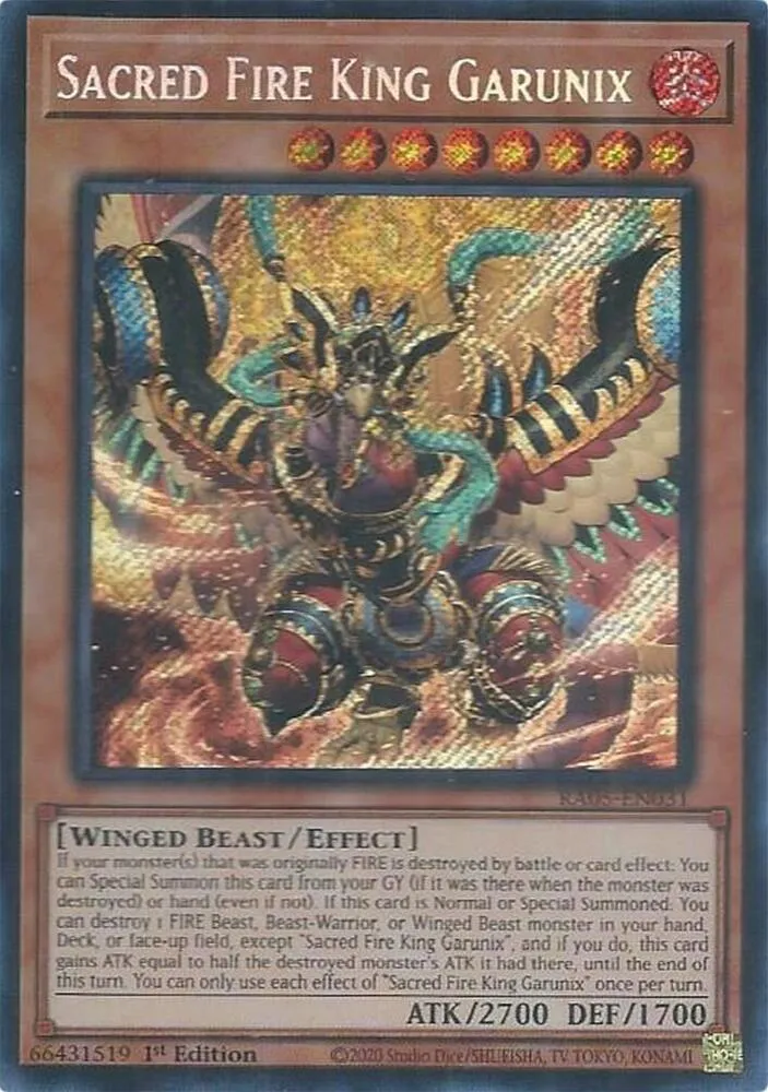 Sacred Fire King Garunix — Rarity Collection 5 — Yu-Gi-Oh!