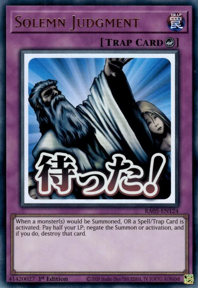 Solemn Judgment — Rarity Collection 5 — Yu-Gi-Oh!