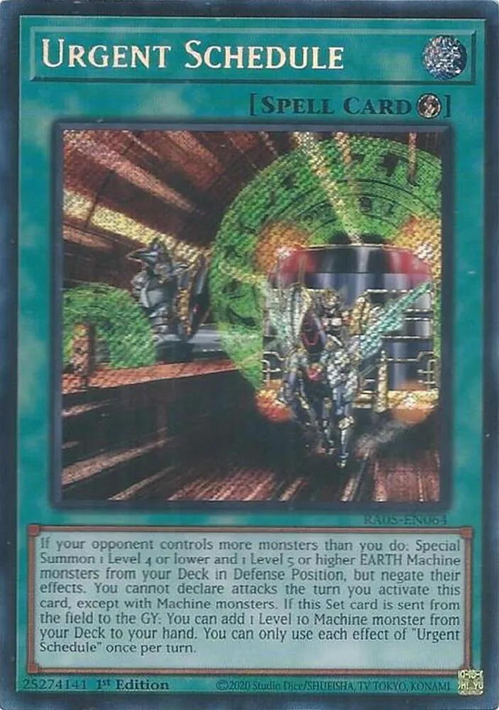 Urgent Schedule — Rarity Collection 5 — Yu-Gi-Oh!