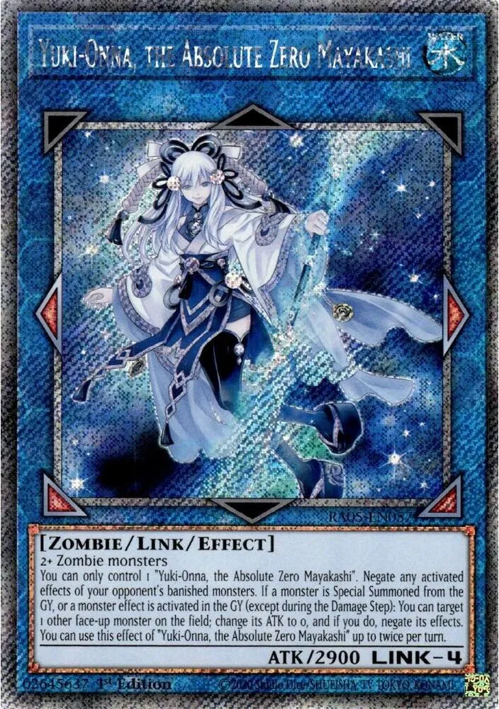 Yuki-Onna, the Absolute Zero Mayakashi — Rarity Collection 5 — Yu-Gi-Oh!
