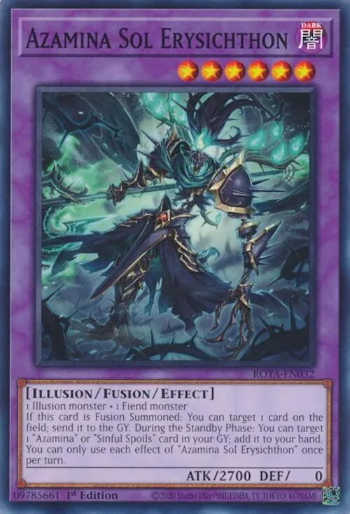 Azamina Sol Erysichthon — Rage of the Abyss — Yu-Gi-Oh!