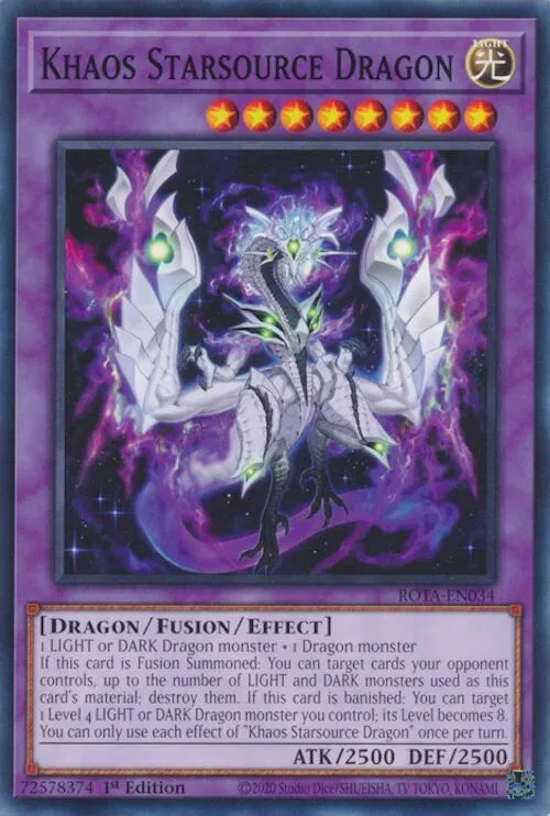 Khaos Starsource Dragon from Rage of the Abyss - Yu-Gi-Oh!