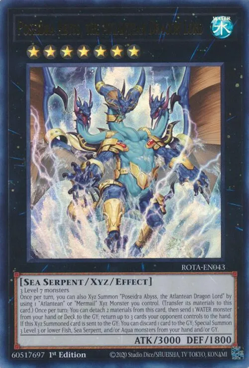 Poseidra Abyss, the Atlantean Dragon Lord — Rage of the Abyss — Yu-Gi-Oh!