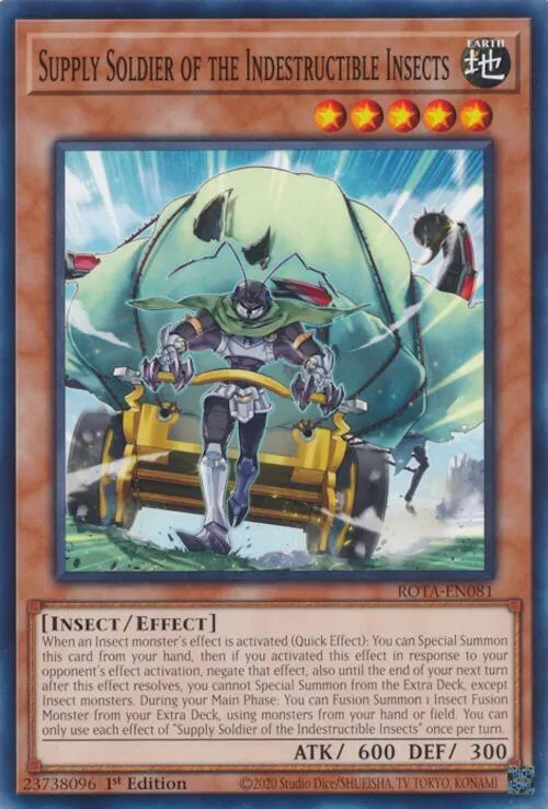 Soldat de Ravitaillement des Indestructibles Insectes — Rage of the Abyss — Yu-Gi-Oh!