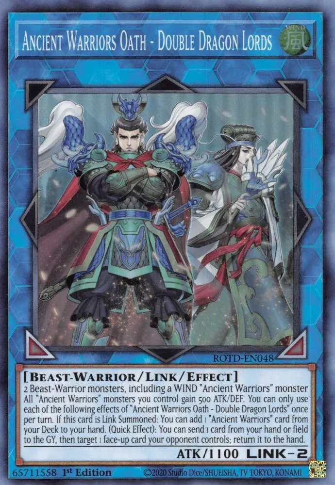 Ancient Warriors Oath - Double Dragon Lords from Rise of the Duelist - Yu-Gi-Oh!