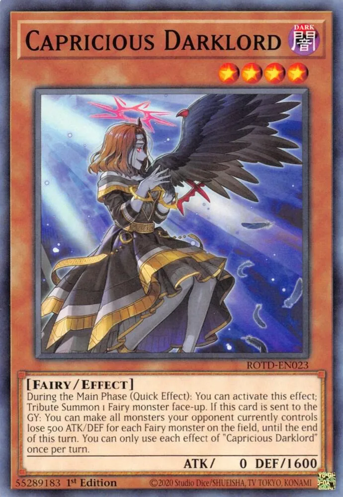 Ange Déchu Capricieux — Rise of the Duelist — Yu-Gi-Oh!