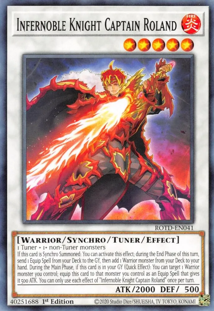 Capitaine Roland, Chevalier Noble Inferno — Rise of the Duelist — Yu-Gi-Oh!