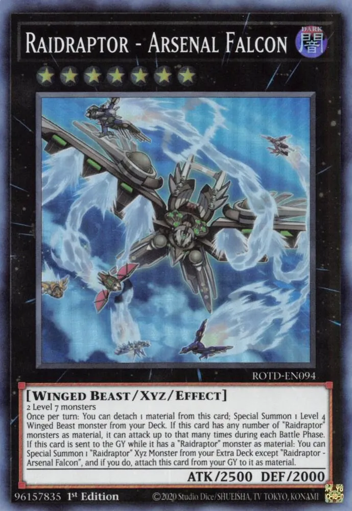 Raidraptor - Arsenal Falcon — Rise of the Duelist — Yu-Gi-Oh!