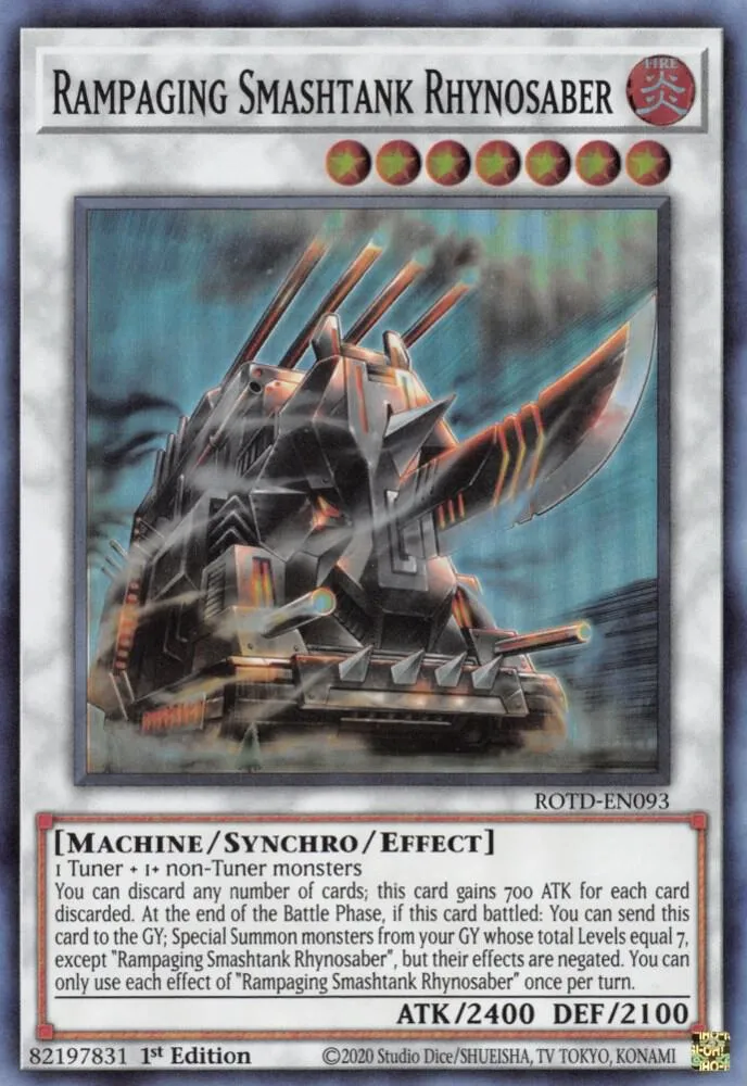Rampaging Smashtank Rhynosaber — Rise of the Duelist — Yu-Gi-Oh!