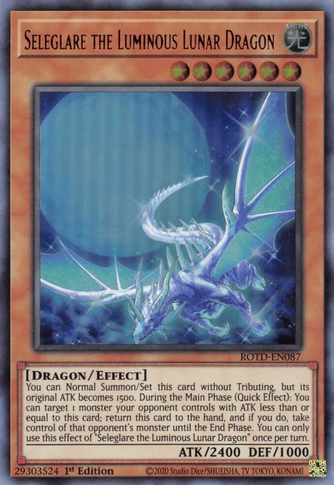 Seleglare the Luminous Lunar Dragon — Rise of the Duelist — Yu-Gi-Oh!