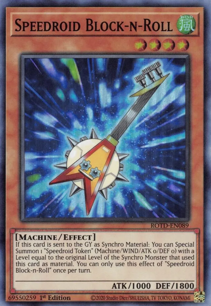 Speedroid Block-n-Roll — Rise of the Duelist — Yu-Gi-Oh!