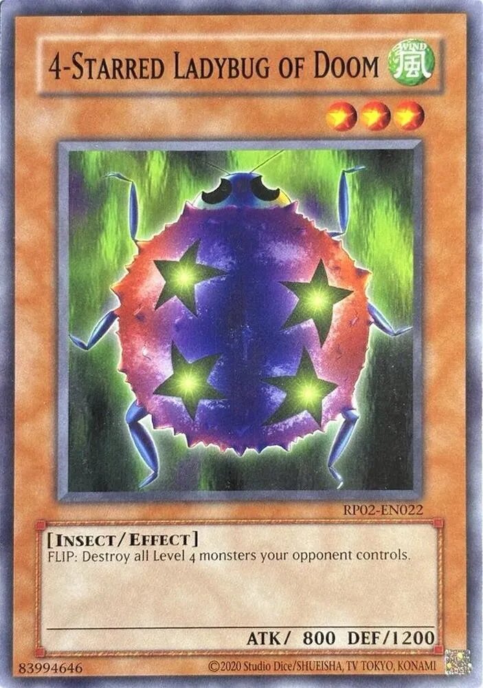 Coccinelle des Damnés à 4 Étoiles — Retro Pack 2 (2020 Date Reprint) — Yu-Gi-Oh!