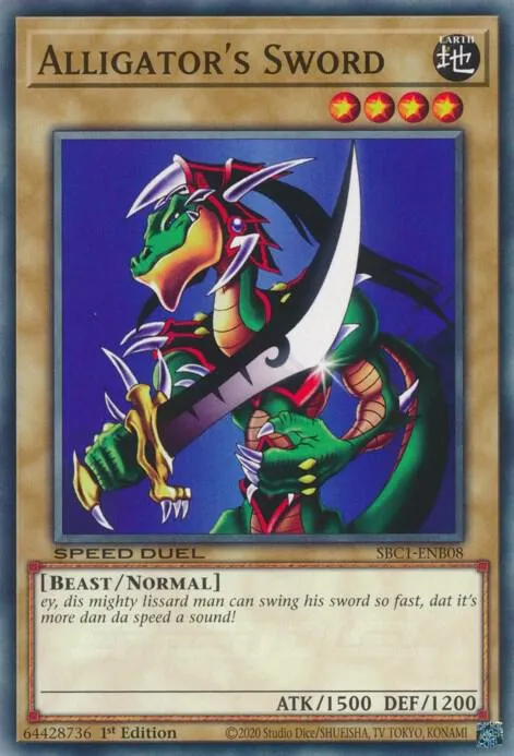 Glaive de l'Alligator — Speed Duel: Streets of Battle City — Yu-Gi-Oh!