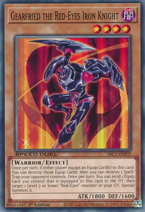 Gearfried the Red-Eyes Iron Knight — Speed Duel: Streets of Battle City — Yu-Gi-Oh!