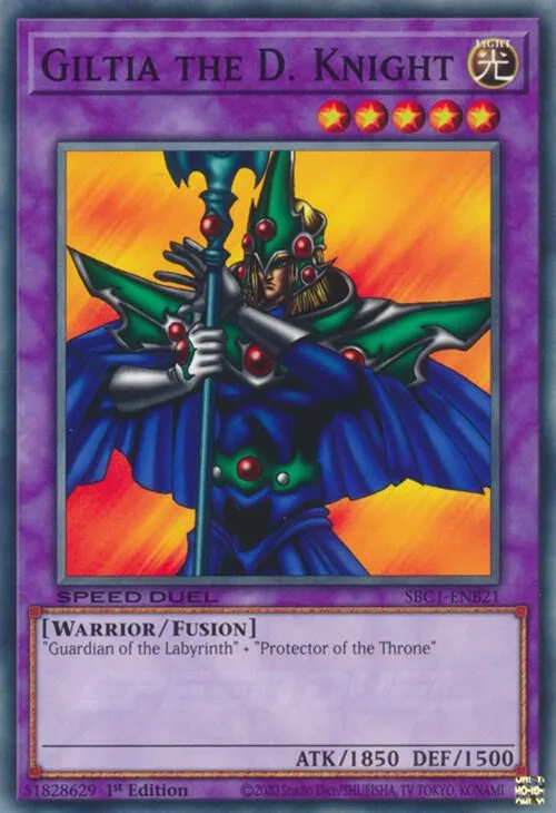 Giltia, Chevalier des Ténèbres — Speed Duel: Streets of Battle City — Yu-Gi-Oh!