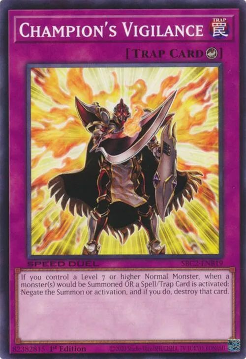 Vigilance de Champion — Speed Duel: Battle City Finals — Yu-Gi-Oh!