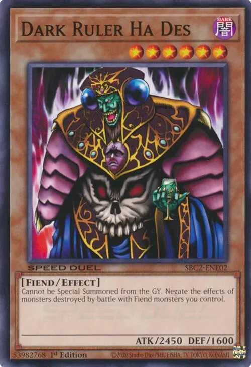 Dark Ruler Ha Des — Speed Duel: Battle City Finals — Yu-Gi-Oh!