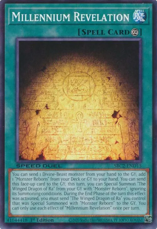 Révélation Millénaire — Speed Duel: Battle City Finals — Yu-Gi-Oh!