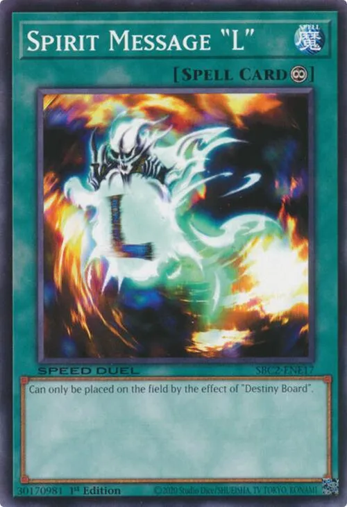 Message Spirituel "L" — Speed Duel: Battle City Finals — Yu-Gi-Oh!
