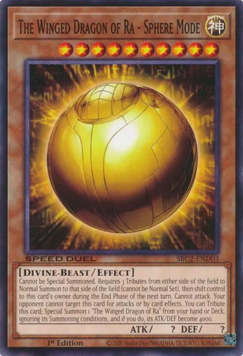 The Winged Dragon of Ra - Sphere Mode — Speed Duel: Battle City Finals — Yu-Gi-Oh!