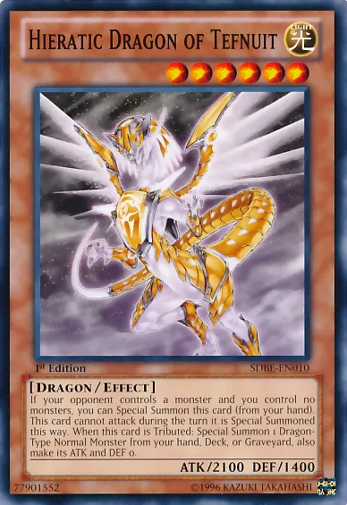 Dragon Hiératique de Tefnuit — Structure Deck: Saga of Blue-Eyes White Dragon — Yu-Gi-Oh!