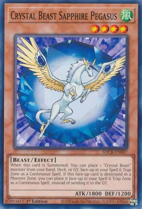Bête Cristalline : Pégase de Saphir — Structure Deck: Legend of the Crystal Beasts — Yu-Gi-Oh!