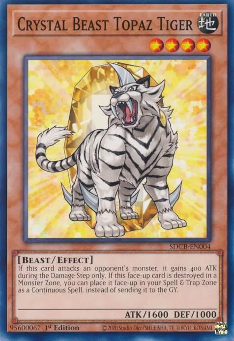 Bête Cristalline : Tigre de Topaze — Structure Deck: Legend of the Crystal Beasts — Yu-Gi-Oh!