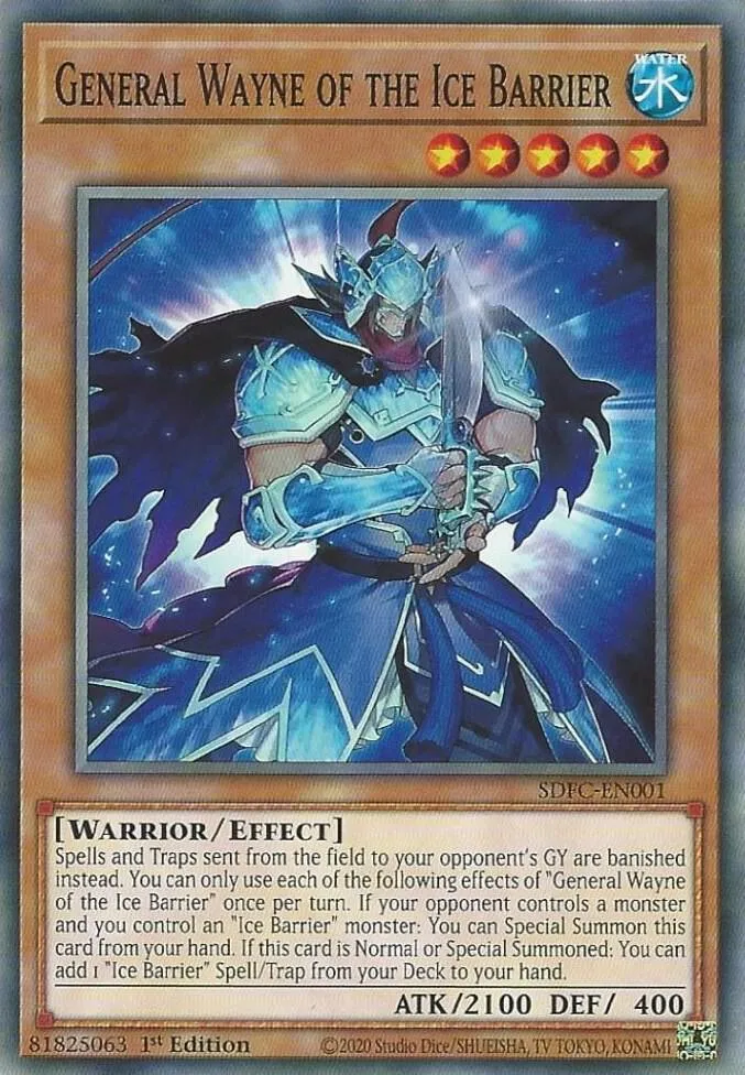 Wayne, Général de la Barrière de Glace — Structure Deck: Freezing Chains — Yu-Gi-Oh!
