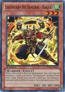 Legendary Six Samurai - Kageki — Structure Deck: Samurai Warlords — Yu-Gi-Oh!