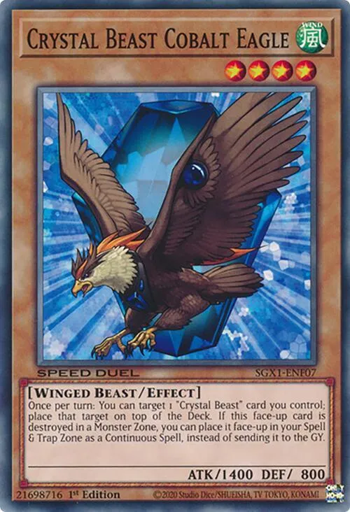 Crystal Beast Cobalt Eagle — Speed Duel GX: Duel Academy Box — Yu-Gi-Oh!