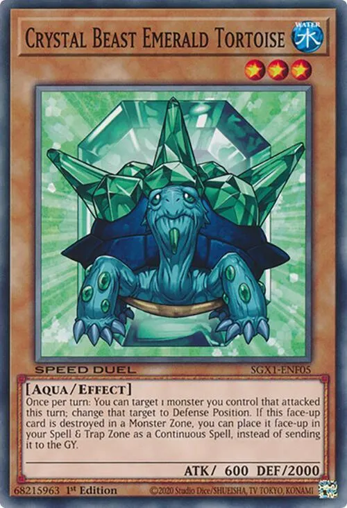 Crystal Beast Emerald Tortoise — Speed Duel GX: Duel Academy Box — Yu-Gi-Oh!