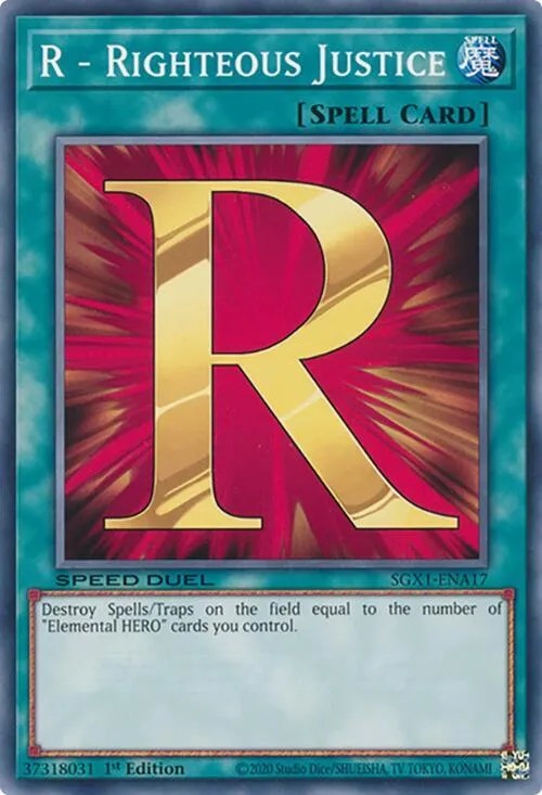 R - Justice Vertueuse — Speed Duel GX: Duel Academy Box — Yu-Gi-Oh!