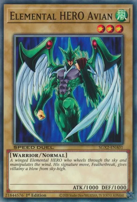 Avian, HÉROS Élémentaire from Speed Duel GX: Midterm Paradox - Yu-Gi-Oh!
