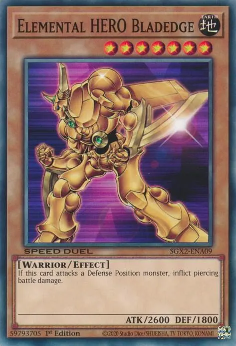 Elemental HERO Bladedge from Speed Duel GX: Midterm Paradox - Yu-Gi-Oh!