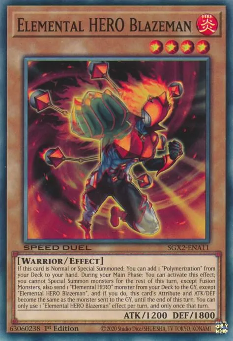 Blazeman, HÉROS Élémentaire — Speed Duel GX: Midterm Paradox — Yu-Gi-Oh!