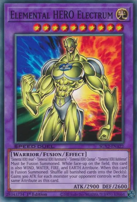 Électrum, HÉROS Élémentaire — Speed Duel GX: Midterm Paradox — Yu-Gi-Oh!