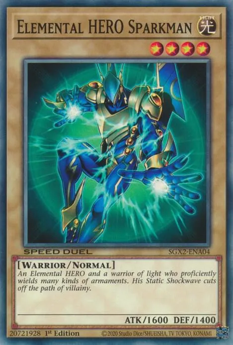 Sparkman, HÉROS Élémentaire — Speed Duel GX: Midterm Paradox — Yu-Gi-Oh!