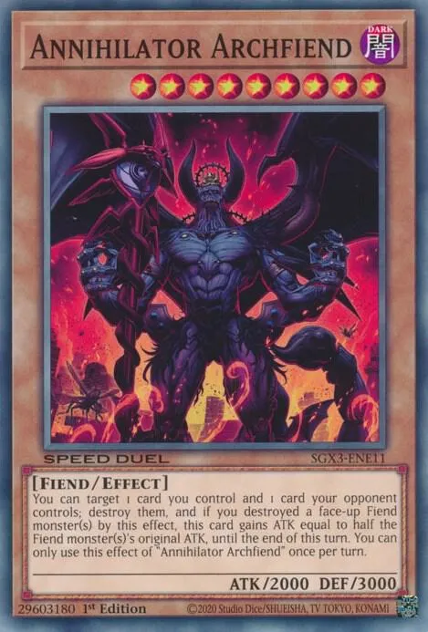 Annihilator Archfiend — Speed Duel GX: Duelists of Shadows — Yu-Gi-Oh!