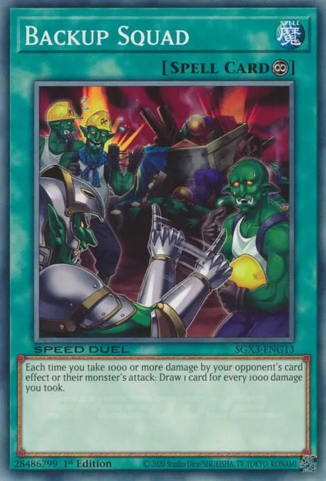 Backup Squad — Speed Duel GX: Duelists of Shadows — Yu-Gi-Oh!