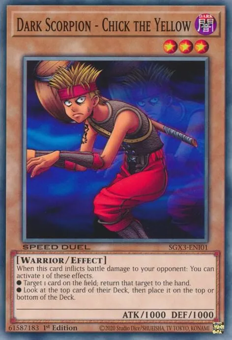 Dark Scorpion - Chick the Yellow — Speed Duel GX: Duelists of Shadows — Yu-Gi-Oh!