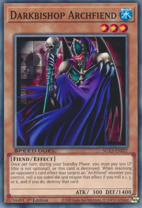 Darkbishop Archfiend — Speed Duel GX: Duelists of Shadows — Yu-Gi-Oh!