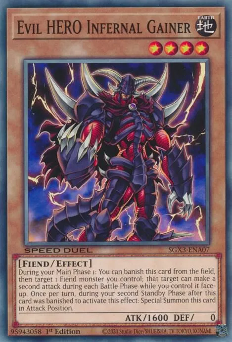 Evil HERO Infernal Gainer — Speed Duel GX: Duelists of Shadows — Yu-Gi-Oh!