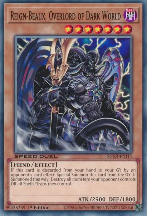 Reign-Beaux, Overlord of Dark World — Speed Duel GX: Duelists of Shadows — Yu-Gi-Oh!