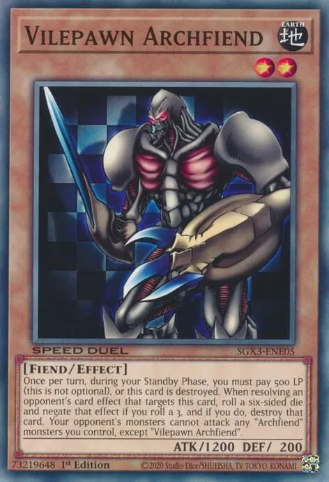 Vilepawn Archfiend — Speed Duel GX: Duelists of Shadows — Yu-Gi-Oh!