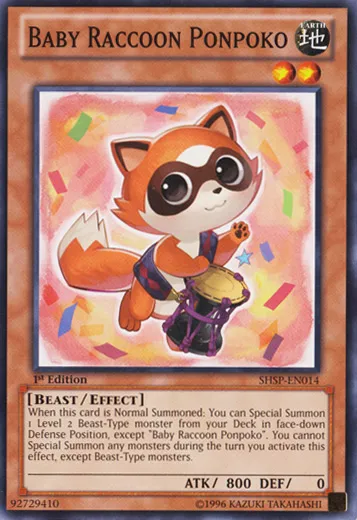 Baby Raccoon Ponpoko — Shadow Specters — Yu-Gi-Oh!
