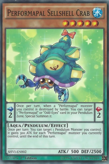 Performapal Sellshell Crab — Shining Victories — Yu-Gi-Oh!