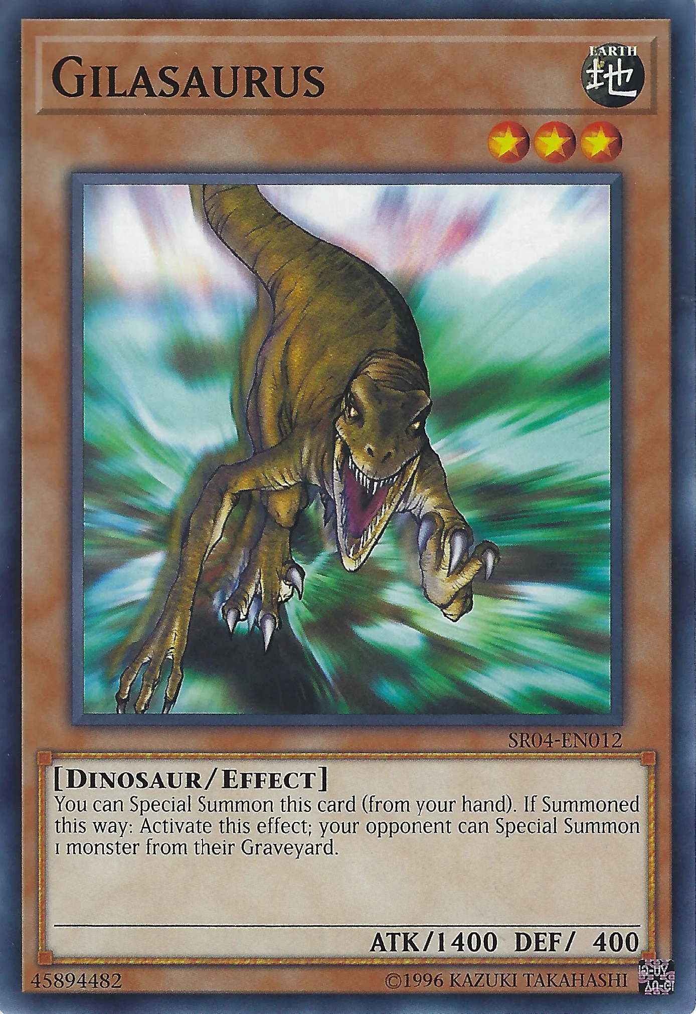 Gilasaurus — Structure Deck: Dinosmasher's Fury - Unlimited — Yu-Gi-Oh!